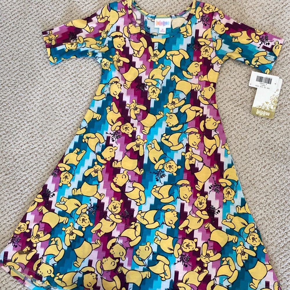 NWT LuLaRoe Adeline Girls Size 8- Winnie the Pooh Dress